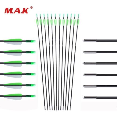 30 Inches Fiberglass Arrow Spine 700 Diameter 6mm for Recurve Bow Archery Hunting Shooting