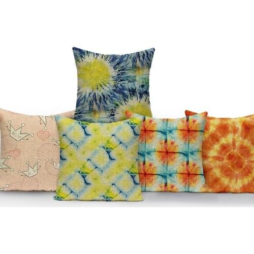 Abstract Pillow Cases Contrast Pattern Decorative Pillowcase Cartoons Cover for Pillow Decor Cushion Sofa Pillows In The Car