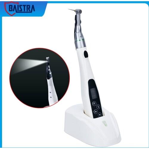 Cordless Dental LED Mini Endo Motor with 16:1 Reduction Contra Angle Endodontic Treatment Wireless Root Canal Therapy Instrument