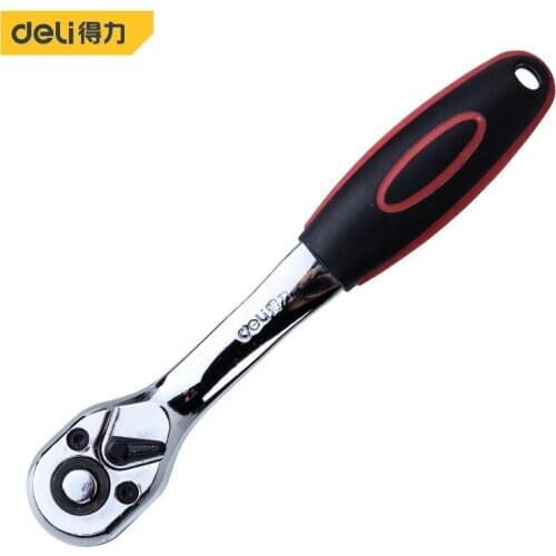 Deli 72 Teeth High Torque Crv Ratchet Wrench For Socket Quick Release Professional Hand Tools Plate Ratchet Handle Wrench