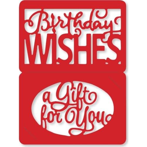 Birthday Wishes Folded border Metal Cutting Dies Stencil for DIY Scrapbooking Photo Album Paper Card Decor Craft Knife mold 2019