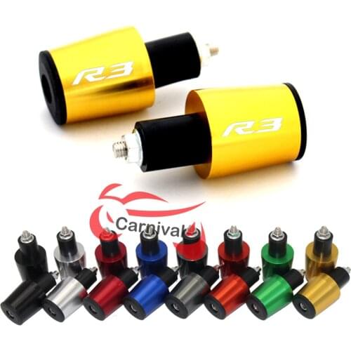 ForYAMAHA YZF R3 YZFR3 2015, 2016, 2017, 2018 CNC 22MM Handlebar Grips Handle Bar End Cap Plugs