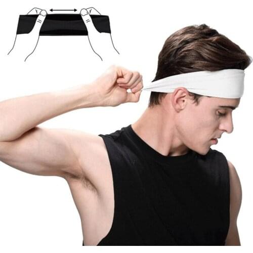 Stretch Absorbent Cycling Yoga Sport Sweat Headband Women and Men Running Hair Bands Elastic Head Sweat Bands