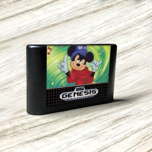 Fantasia - USA Label Flashkit MD Electroless Gold PCB Card for Sega Genesis Megadrive Video Game Console