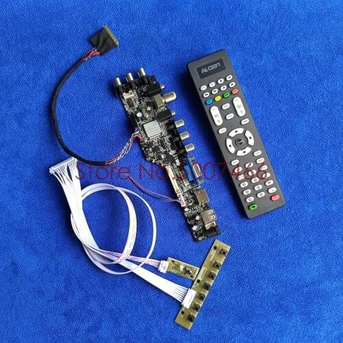 Fit LP140WH4-TLP1/TLP2/TLP3 screen 3663 TV digital AV VGA USB DVB 40 pin LVDS 1366*768 upgrade LCD Controller board DIY Kit