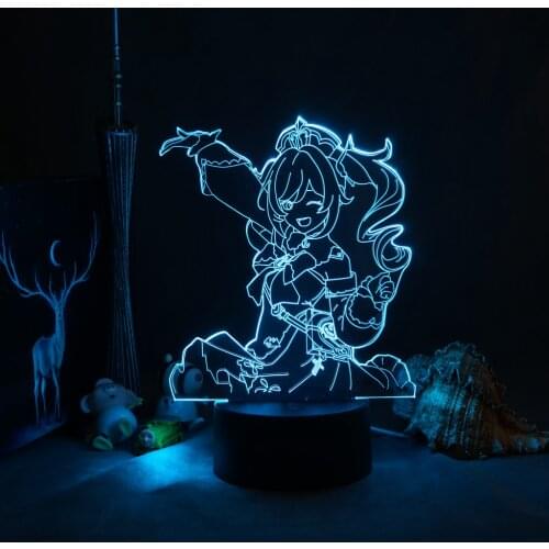 Genshin Impact Game Figure Barbatos 3D Lamp Led RGB Night Lights Birthday Cool Gift Friend Gaming Room Table Colorful Decoration
