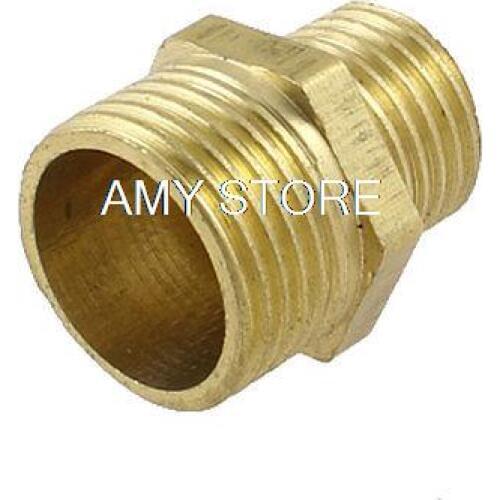 Brass Pneumatic Pipe 3/8" BSP to 1/4" BSP Male Thread M/M Equal Union Hex Nipple