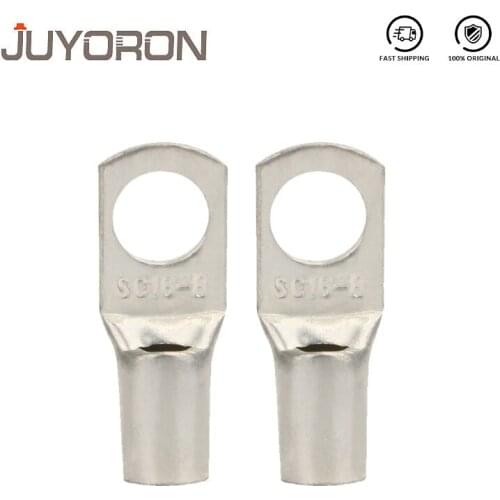5/10PCS SC 16-8 16-10 Wire Nose Terminal SC16 Bare Copper Battery Block Lugs Hole 16mm Wire SC Type Crimp Cable END Connector