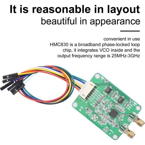 RF Low Noise Signal Source Module 25M-3G Programmable Frequency Hmc830 Module Wide Applications