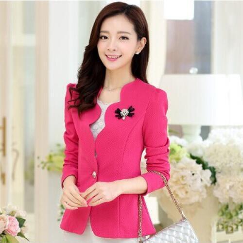 New blazer women corsage plus size blazer jacket for woman work wear coat top white,black suit jacket L,XL,XXL,3XL,4XL,5XL