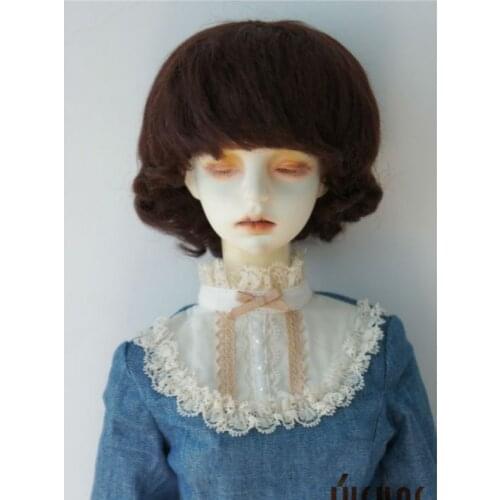 JD268 1/3 SD 100% mohair doll wigs SD 8-9inch Short back curly BJD wig