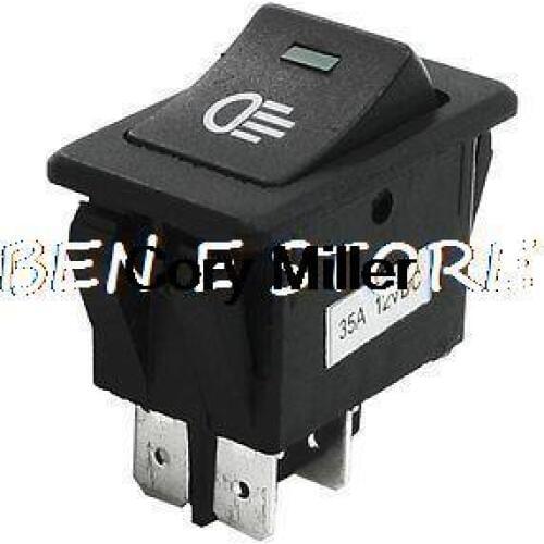 DC 12V 35A 4 Pins Green Indicator Car Fog Lamp Light ON/OFF Foglight Switch