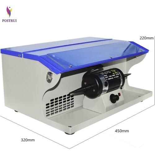 Polishing Motor with Dust Collector double head turbine regulation grinding machine jewelry polishing tools 500-7000rpm