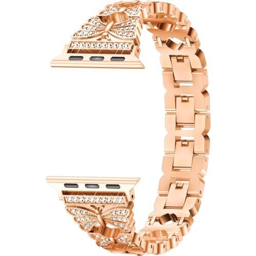 Band For Apple Watch 6 5 4 3 2 44mm 40mm 42mm 38mm Metal Stainless Steel Watchband Bracelet Strap for iWatch Series Accessories