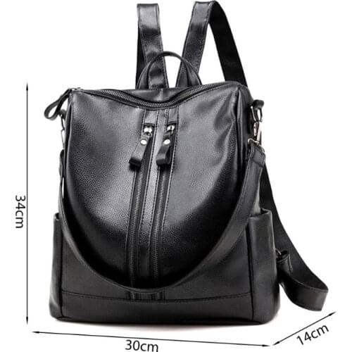 066C Fashion Women Lady Anti-theft Rucksack School Leather Girls Backpack Travel Handbag Shoulder Bag