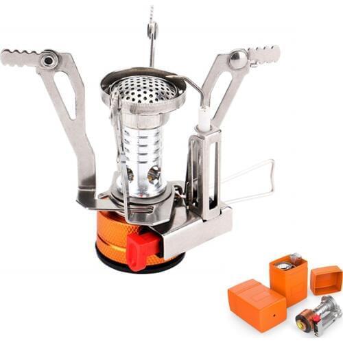 Ultralight Portable Camping Stoves Backpacking Stove with Piezo Ignition Adjustable for Traveling, Hiking, Mountaineering,Hiking