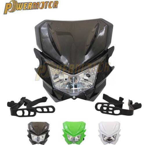 Motorcycle Universal Headlight 12V 35W H4 Headlight Fairing For KLX KX 110 WR250F WR450F Headlight Headlamp Dirt Bikes Off Road