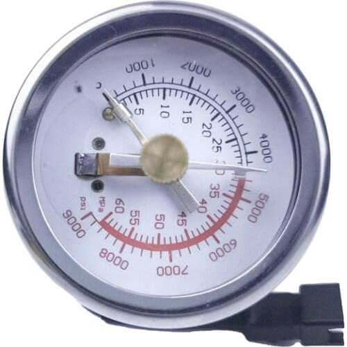 PCP Air Compressor High Pressure Gauge Adjustable Pressure Gauge 6000psi 400bar 40mpa Thread is 12*1.25