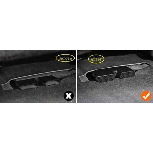 Yimaautotrims For Honda HR-V / VEZEL 2015 - 2020 Car Seat Bottom AC Air Duct Vent Anti-blocking Plastic Protective Cover Kit