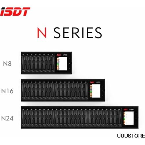 ISDT N8 N16 N24 AA AAA Battery Charger DC Smart Battery Charger For Battery of Li-lon LiHv Ni-MH Ni-Cd LiFePO4