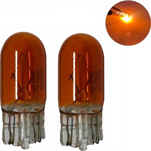 10pcs 12V T10 194 168 W5W 5W Amber Car Halogen Signal Interior Light Lamp Bulb Universal Car Bulb Auto Light