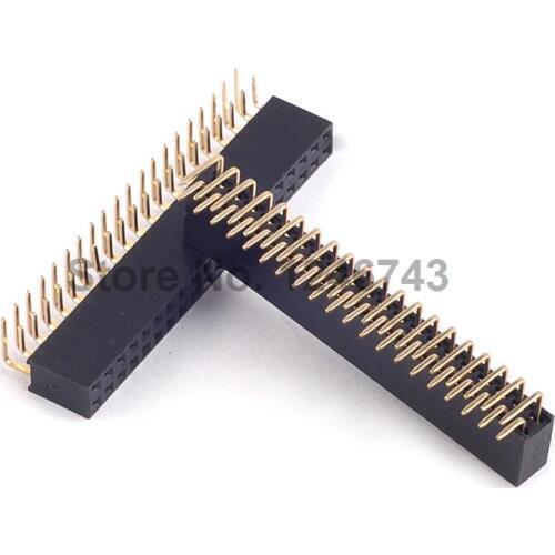 10PCS 2 * 20P Double Row of Curved Needle 2.54mm Pitch