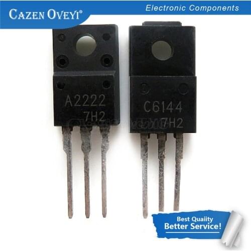 10pcs/lot 2SA2222 2SC6144 TO-220F 5pairs 5pcs/lot A2222 + 5pcs/lot C6144 TO-220 In Stock