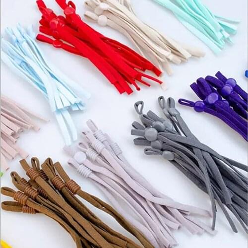 100pcs 5mm Adjustable Elastic Band Cord Stretchy Mask Earloop Lanyard Earmuff Rope DIY Supplier