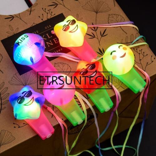 120pcs Multi Color Flashing Party Colorful Child Toy Luminous Glow Whistle LED Bar Activity Birthday Gift Toys