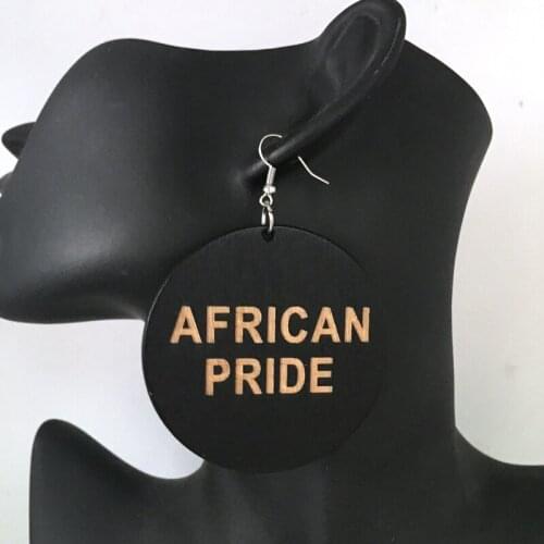 2017 African Pride Wooden Earrings