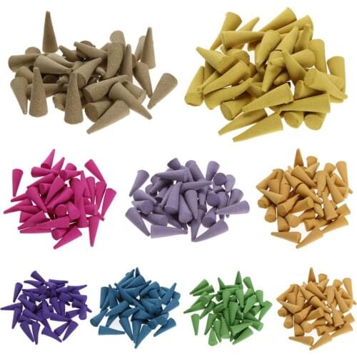 40Pcs Colorful Fragrance Scent Tower Incense Green Tea Mixed Scent Aromatherapy Fresh Air Aroma for Relaxing Relieving Stress