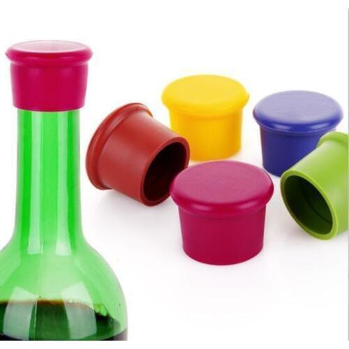 5pcs Wholesale Lots silicone wine stoppers Leak free wine bottle sealers for red wine and beer bottle cap