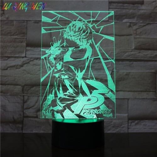 Persona 5 LED Night Light for Children Room luminaria Battery Night Light LED Holiday Present for Kids Bedroom Table Lamp P5