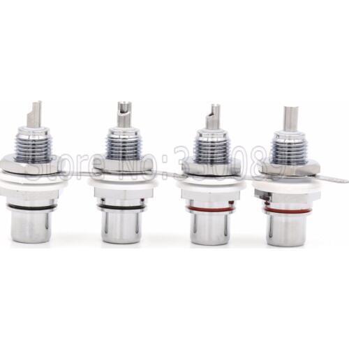8pieces Rhodium plated Non Solder RCA terminal socket connector