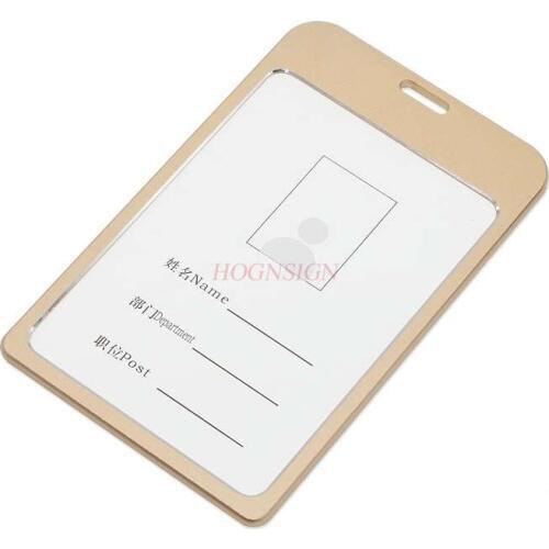 Aluminium alloy work card holder factory badge badge employee position trade show badge metal buckle
