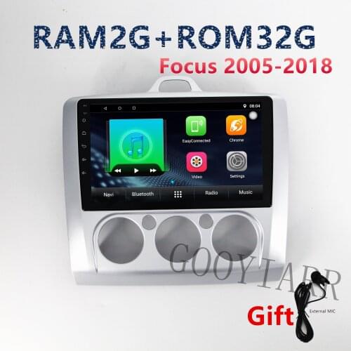 1din Android8.1 car multimedia gps navigation player for Ford Focus Exi MT 2004 2005 2006 2007 2008 2009 2010 2011 radio