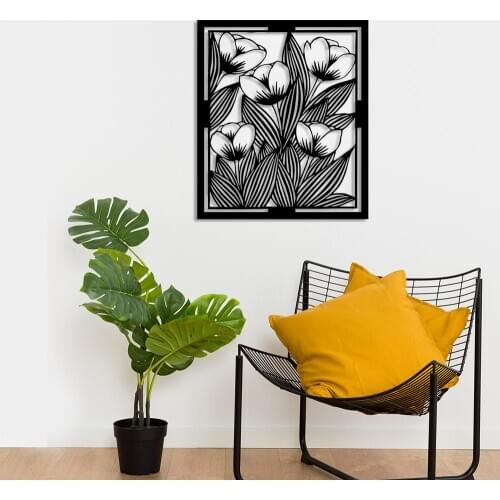 Large Plentiful Flowers Bunch of Flowers Wall Room Home Accessory Wooden Table 43x50cm