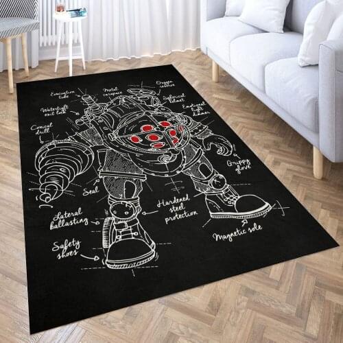 Big Daddy plan Carpet for Living Room 3D Anime Cartoon Rug Gamer Teen Room Bedside Lounge Rug Kids Children Floor Mats