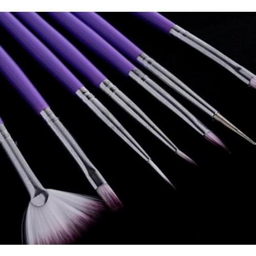 By dhl or ems 100sets 7pcs/set Nail Art Brushes Pens Acrylic UV Gel Nail Art Tips Painting Brush Pen Builder Handle Tool