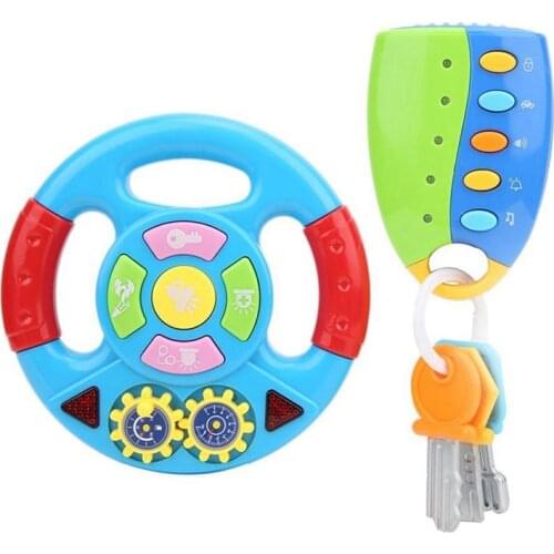 Electronic Steering Wheel Toy with Light Simulation Car Driving Sound Steering Wheel Kids Children Music Educational Toy