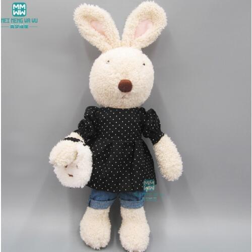 Toy doll Clothes fits 30cm-60cm Rabbit plush doll fashion suit plush hooded set