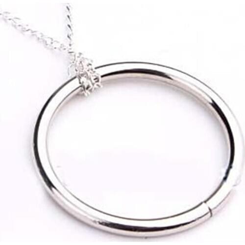 1PCS Steel Ring And Chain Cool Trick Props Chain Knot Kids ToyS Show Gift Game On Ring For Children Metal Play N5F4