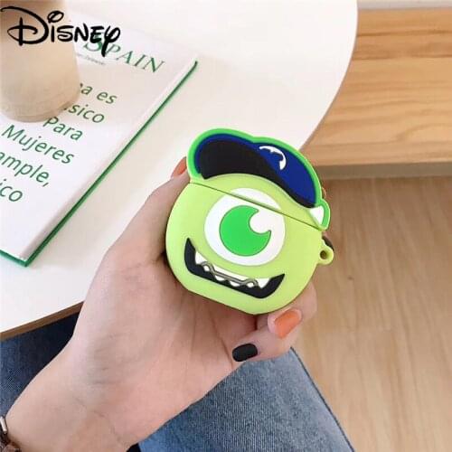 Disney creative big eyes strange head wireless earphone cover for iPhone airpods 1/2/pro3 earphone shell bluetooth-compatible