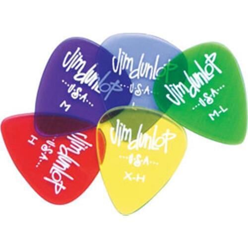 Dunlop Gels Vivid Translucent Guitar Pick Plectrum Mediator, 1/piece