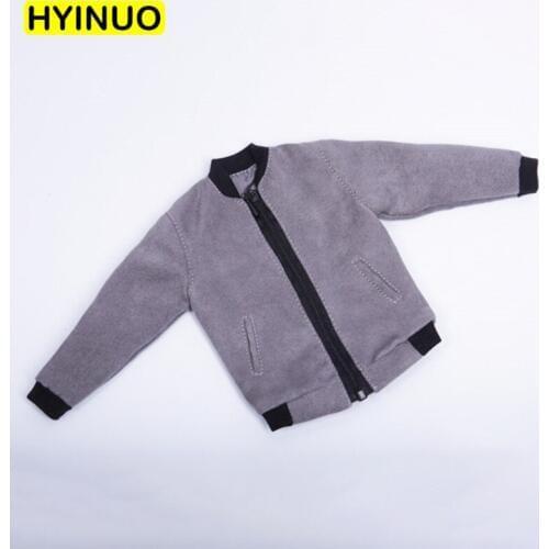 2 Colors 1/6 Scale Mens Fur Coat Male Cardigan Leisure Coat Baseball Uniform Clothes Clothing Set For 12" Action Figure Body