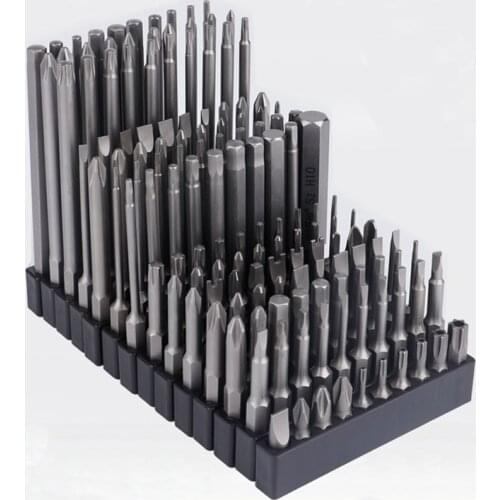 Electric Screwdriver Bits Set 25-100 mm Long 1/4 Inch Shank Torx Hex PH Screw Driver Bits For Power Tool With Holder