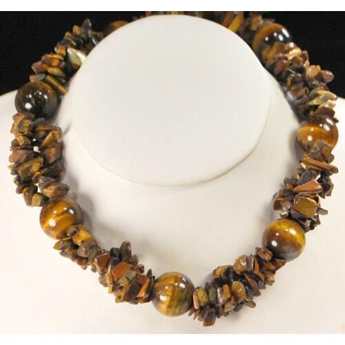 Natural beads Toggle Clasp Necklace 17"