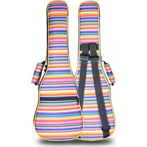 Portable durable thicker 21 26 ukulele bag soprano case lanikai tenor guitar backpack colorful pattern soft hawaii padded straps