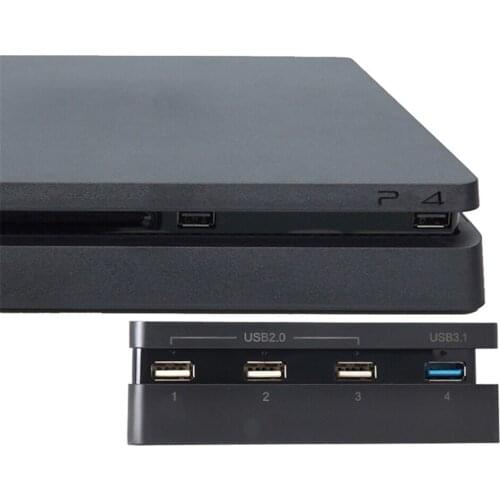 PS4 Slim Extend USB Adapter Accessories for Play Station 4 Slim Console USB HUB 3.0 High Speed & 2.0 USB port for Playstation 4