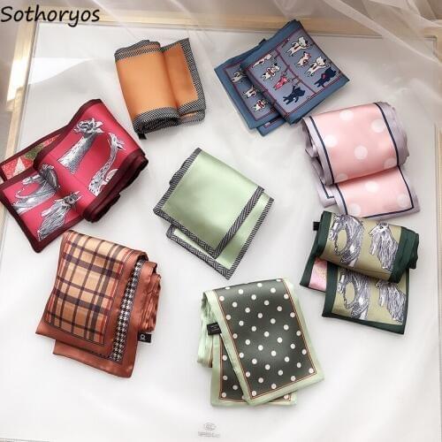 Scarves Women Printed Elegant All-match Trendy Korean Style Harajuku Womens Accessories Multifunction Female Lovely Wraps Daily